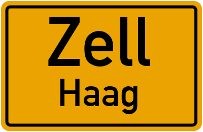 Ortsschild Zell Haag