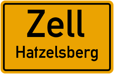 Ortsschild Zell Hatzelsberg