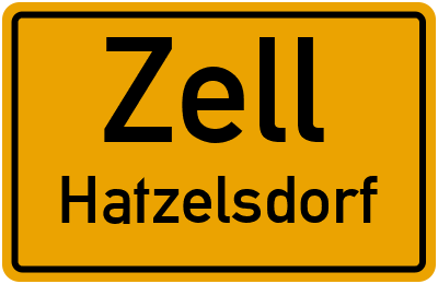Ortsschild Zell Hatzelsdorf