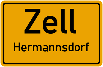 Ortsschild Zell Hermannsdorf
