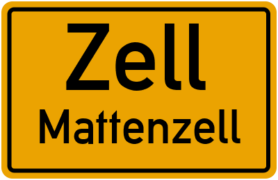 Straßenverzeichnis Zell Mattenzell