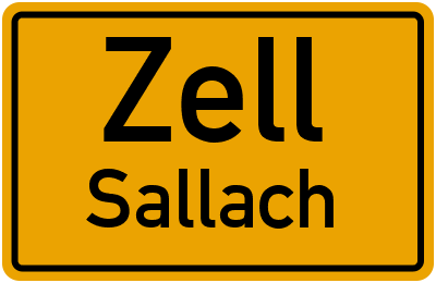 Ortsschild Zell Sallach