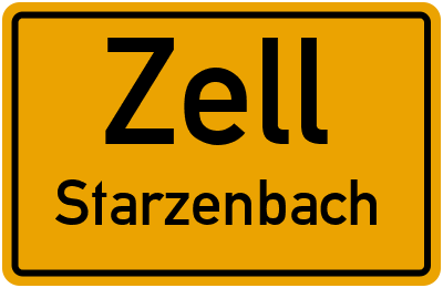 Ortsschild Zell Starzenbach