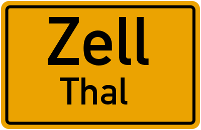 Ortsschild Zell Thal