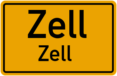 Ortsschild Zell Zell