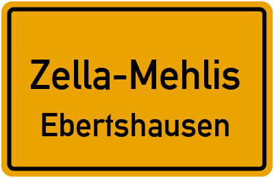 Straßenverzeichnis Zella-Mehlis Ebertshausen