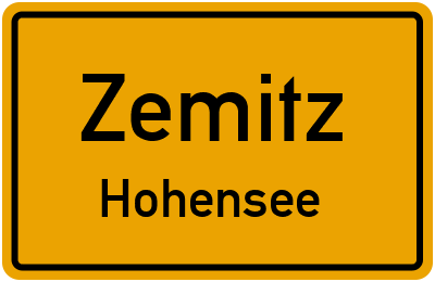 Straßenverzeichnis Zemitz Hohensee