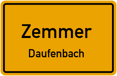 Straßenverzeichnis Zemmer Daufenbach