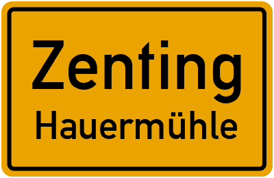 Straßenverzeichnis Zenting Hauermühle