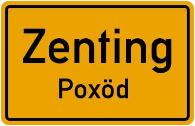 Straßenverzeichnis Zenting Poxöd