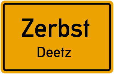 Straßenverzeichnis Zerbst Deetz