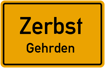 Straßenverzeichnis Zerbst Gehrden