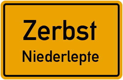 Straßenverzeichnis Zerbst Niederlepte