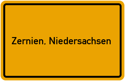 Ortsschild von Gemeinde Zernien, Niedersachsen in Niedersachsen