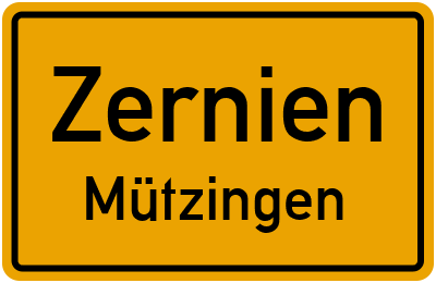 Straßenverzeichnis Zernien Mützingen