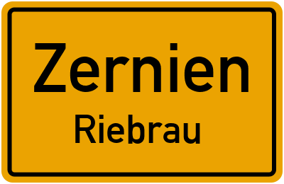 Straßenverzeichnis Zernien Riebrau
