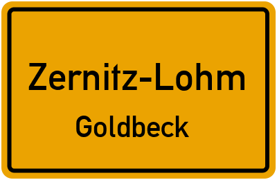 Straßenverzeichnis Zernitz-Lohm Goldbeck