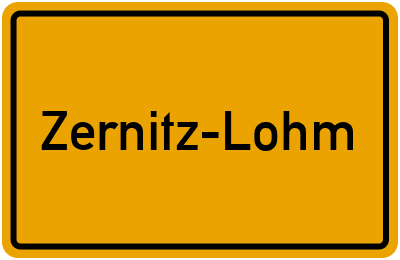 Ortsschild von Gemeinde Zernitz-Lohm in Brandenburg