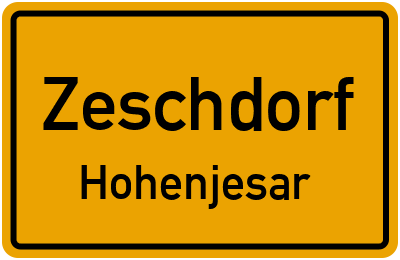 Straßenverzeichnis Zeschdorf Hohenjesar