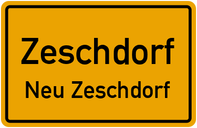 Straßenverzeichnis Zeschdorf Neu Zeschdorf