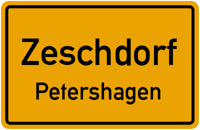 Straßenverzeichnis Zeschdorf Petershagen