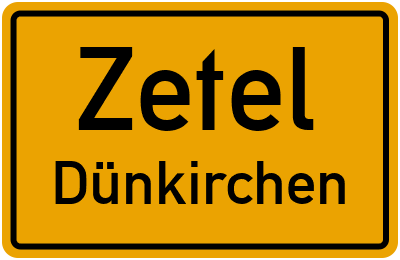 Straßenverzeichnis Zetel Dünkirchen