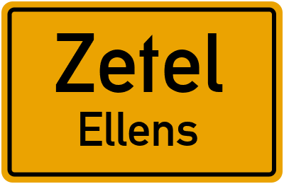 Straßenverzeichnis Zetel Ellens
