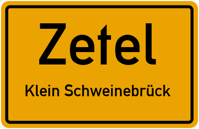Straßenverzeichnis Zetel Klein Schweinebrück