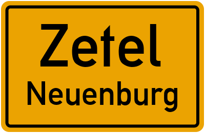 Straßenverzeichnis Zetel Neuenburg