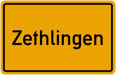 Ortsschild von Gemeinde Zethlingen in Sachsen-Anhalt