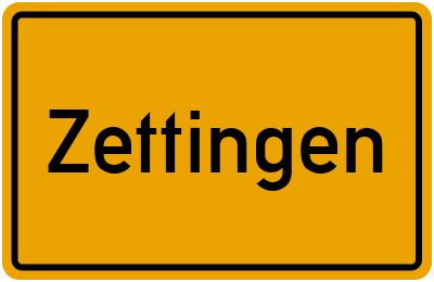 Ortsschild von Gemeinde Zettingen in Rheinland-Pfalz