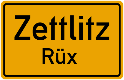 Straßenverzeichnis Zettlitz Rüx