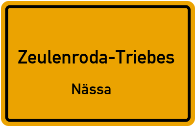 Straßenverzeichnis Zeulenroda-Triebes Nässa