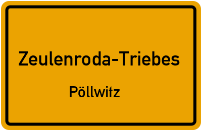 Straßenverzeichnis Zeulenroda-Triebes Pöllwitz
