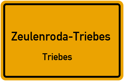 Straßenverzeichnis Zeulenroda-Triebes Triebes