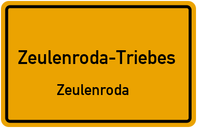 Straßenverzeichnis Zeulenroda-Triebes Zeulenroda