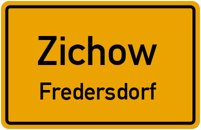 Straßenverzeichnis Zichow Fredersdorf