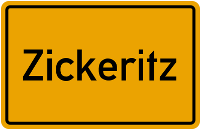 Ortsschild von Zickeritz in Sachsen-Anhalt