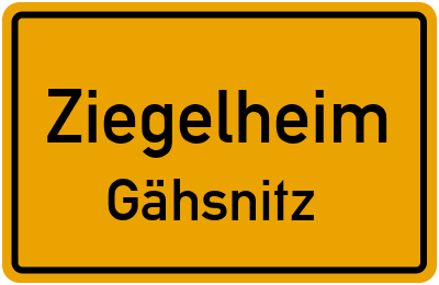 Straßenverzeichnis Ziegelheim Gähsnitz