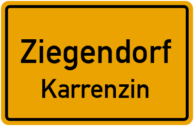 Straßenverzeichnis Ziegendorf Karrenzin