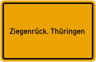 Ortsschild von Stadt Ziegenrück, Thüringen in Thüringen