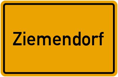 Ortsschild von Gemeinde Ziemendorf in Sachsen-Anhalt