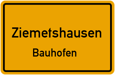 Ortsschild Ziemetshausen Bauhofen