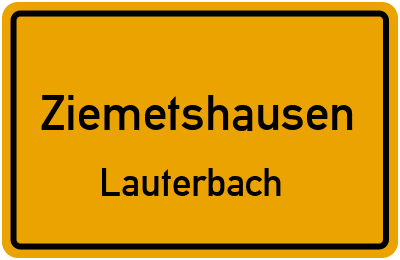 Ortsschild Ziemetshausen Lauterbach