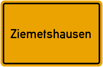 Ortsschild von Ziemetshausen in Bayern