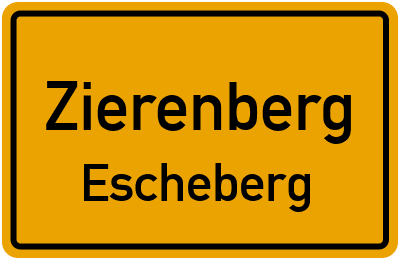 Ortsschild Zierenberg Escheberg