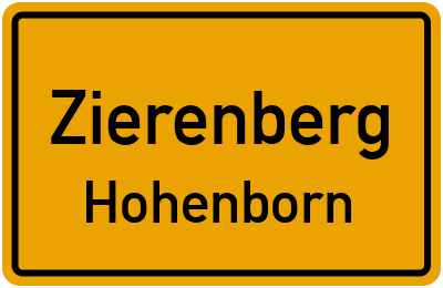 Straßenverzeichnis Zierenberg Hohenborn