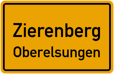 Ortsschild Zierenberg Oberelsungen