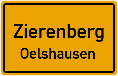 Ortsschild Zierenberg Oelshausen