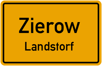 Straßenverzeichnis Zierow Landstorf